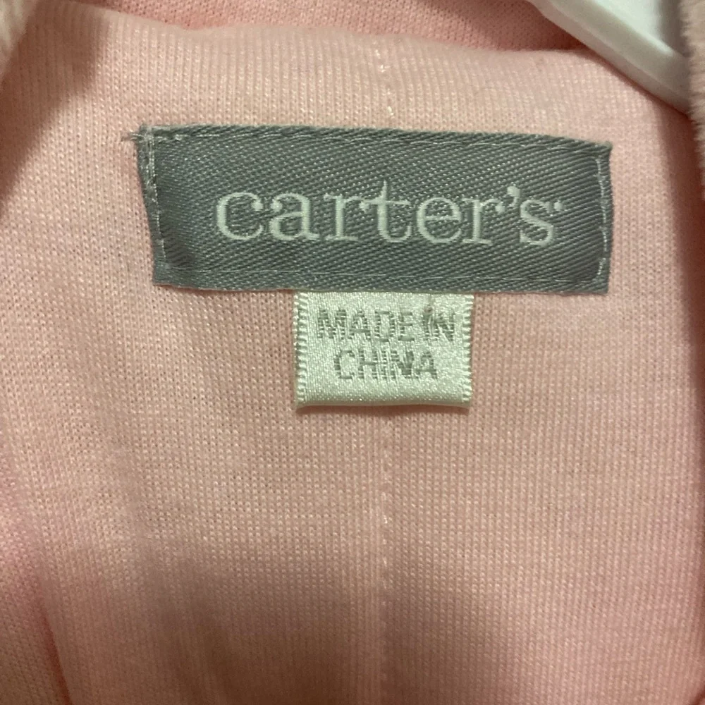 *Carter’s New Pink 0-6 Months Light Pink Velour Hooded Infant Snowsuit